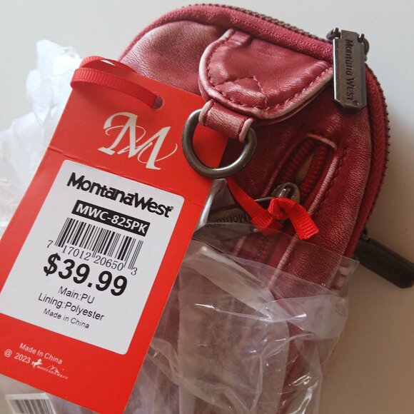 NWT Montana West Stone Washed Crossbody Red-Pink Color - Picture 4 of 6